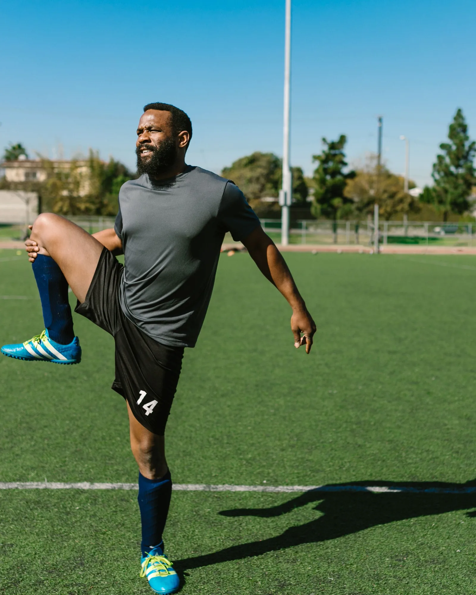 Football athlete preparing for return to training