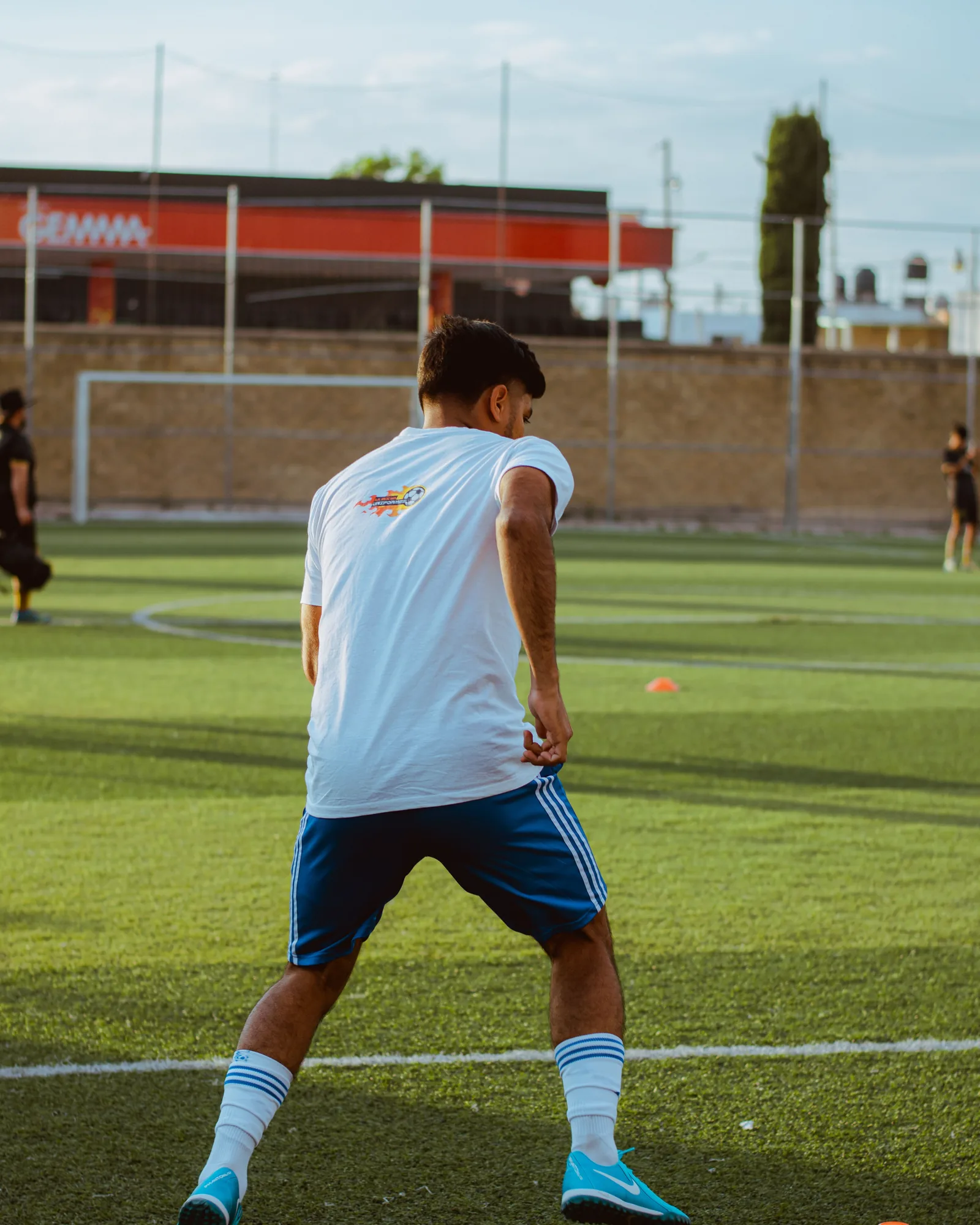 Athlete completing speed and agility training